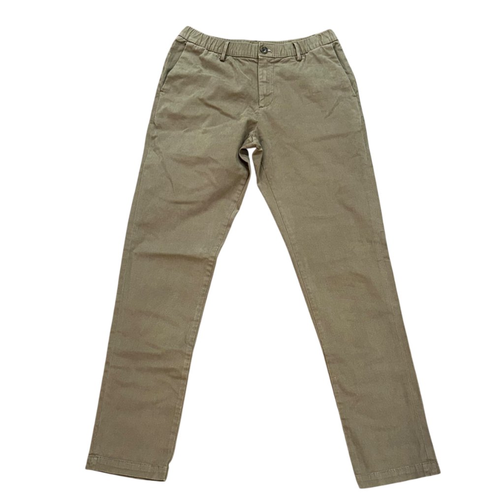 Men' Bearbottom Brown Skinny Chino Khaki Trouser Pants Medium Travel Work Office